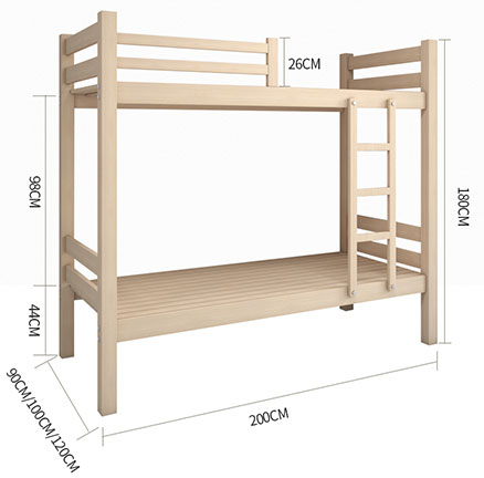 实木员工宿舍床一般长多少宽多少